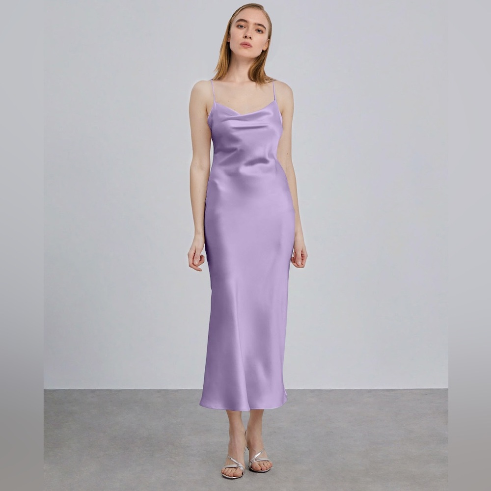 Lattelier Cross Back Silk Dress